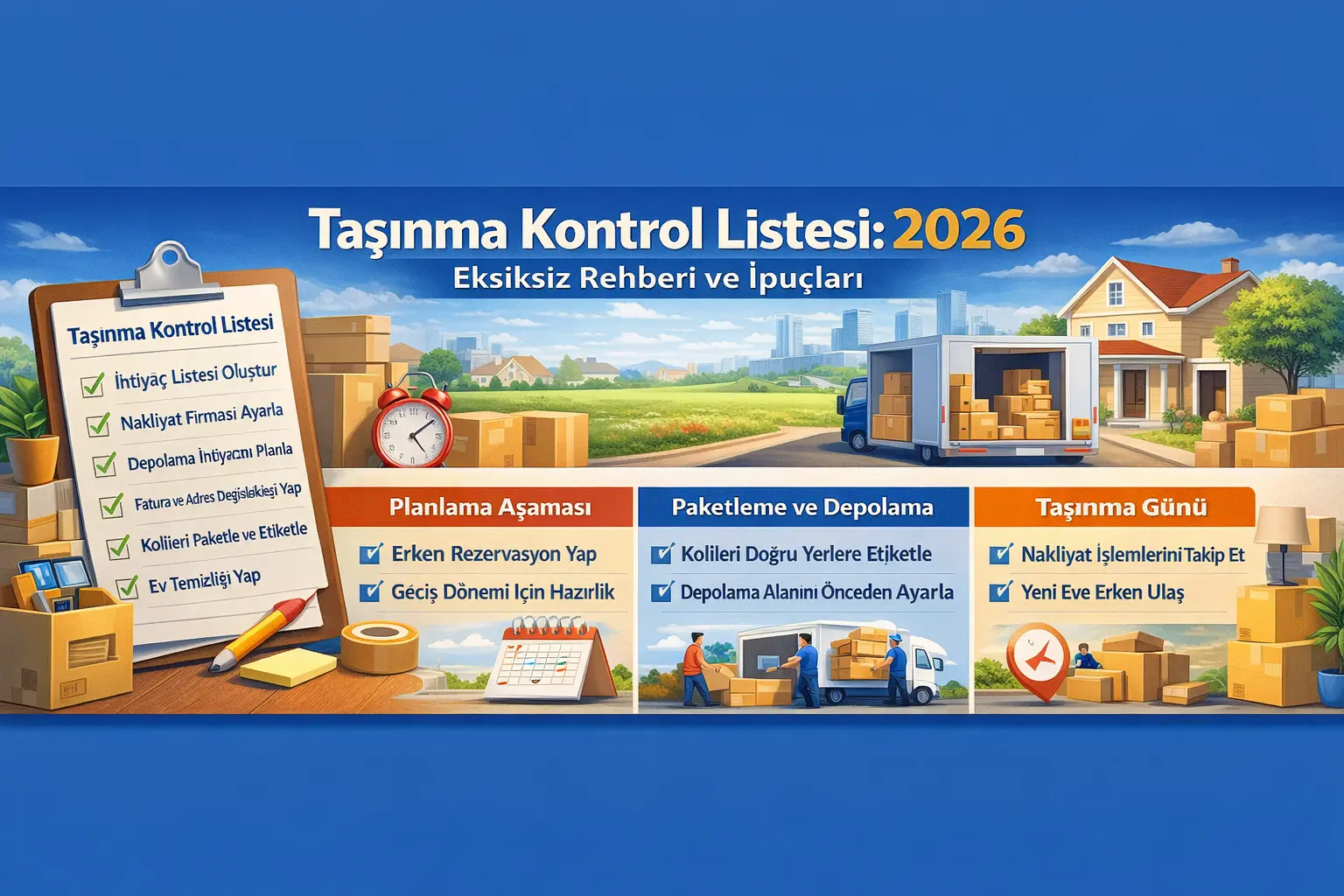 Taşınma Kontrol Listesi: 2026 Eksiksiz Rehberi ve İpuçları